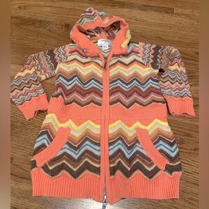 Missoni Target Multi Hoodie Zip Sweater 18 M
